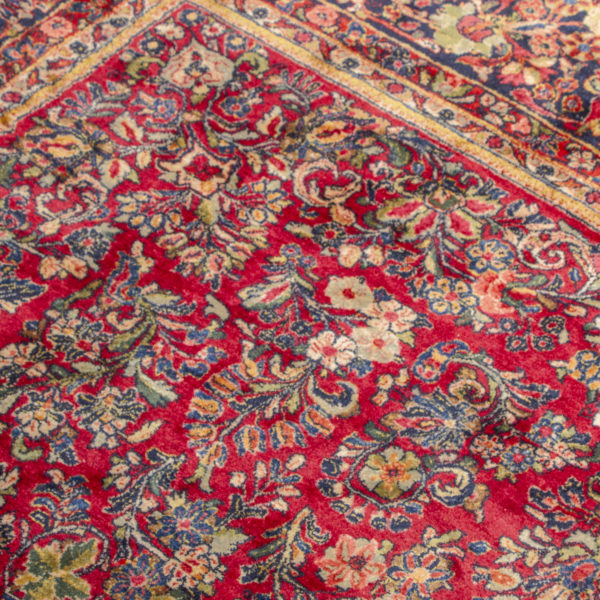 Antique 10'1 x 19'6 Hand Knotted Iranian Sarouk Wool Rug - Image 2