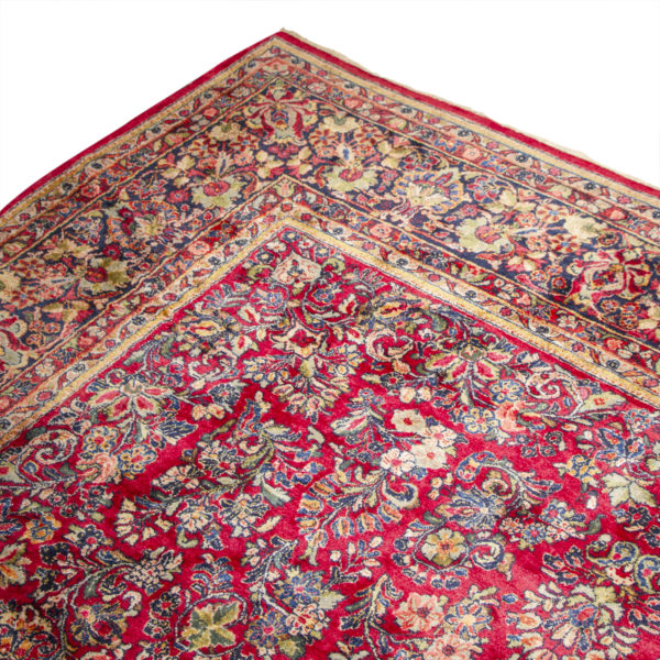 Antique 10'1 x 19'6 Hand Knotted Iranian Sarouk Wool Rug - Image 1