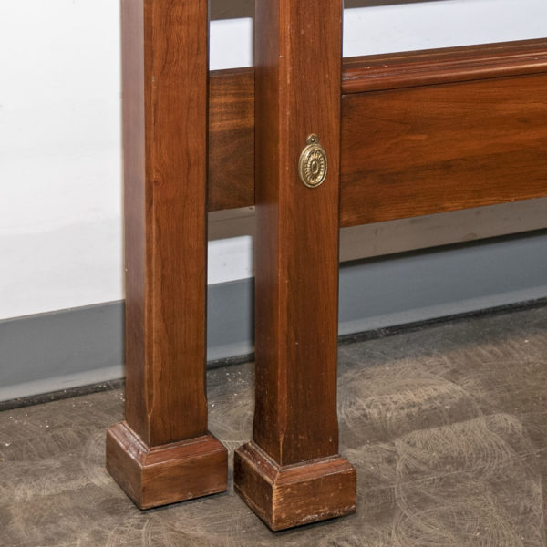 Vintage HENKEL HARRIS King Size Cherry Pencil Post Bed with Finials - Image 6