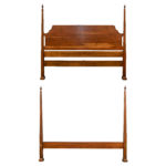 Vintage HENKEL HARRIS King Size Cherry Pencil Post Bed with Finials
