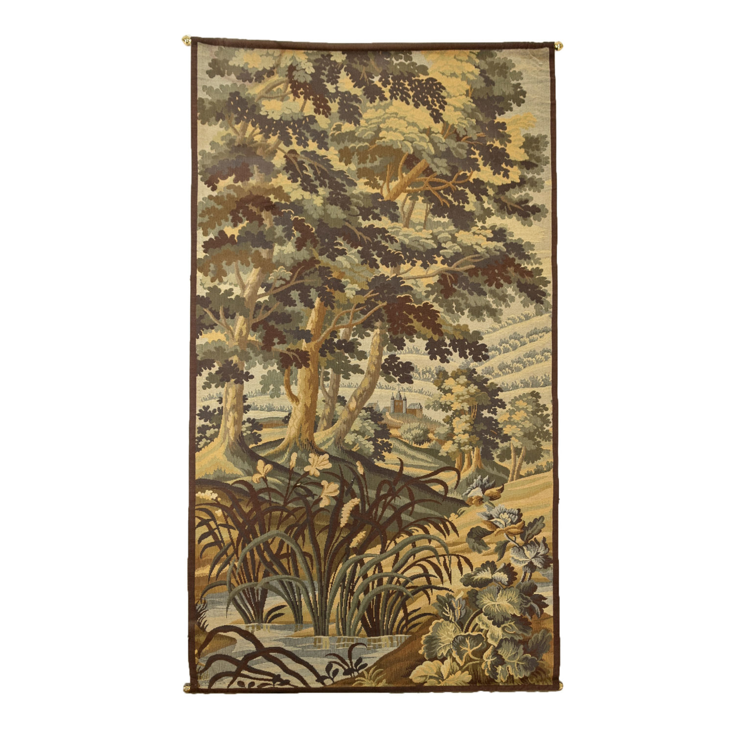 Large Tapestry of Castle in the Woods with Stream | Grandview Mercantile