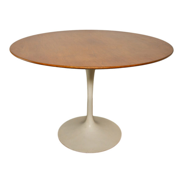Vintage 42” KNOLL SAARINEN Walnut Tulip Table - Image 1