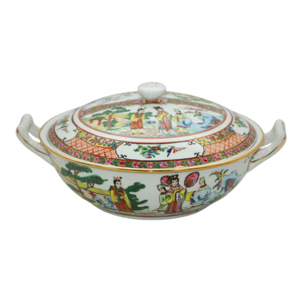 92 Piece Chinese Hand Painted Dinnerware - Image 6