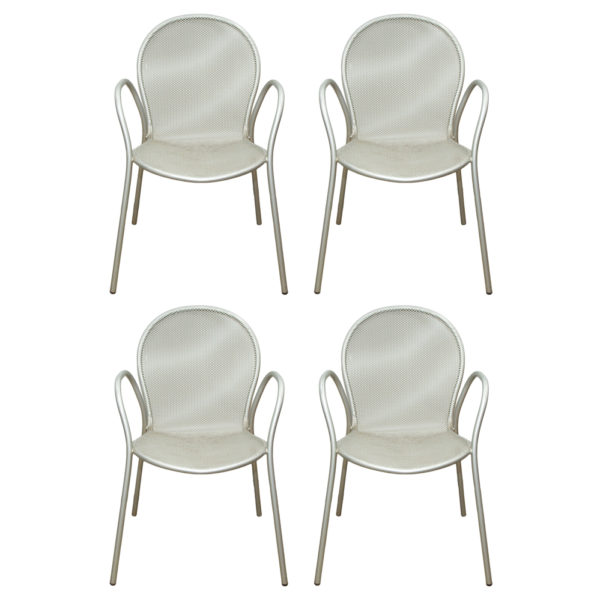Set of 4 EMU Powder Coated Steel Mesh Chairs - Image 1