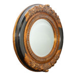 55” Ornate Black and Gold Framed Decorative Mirror - Image 2