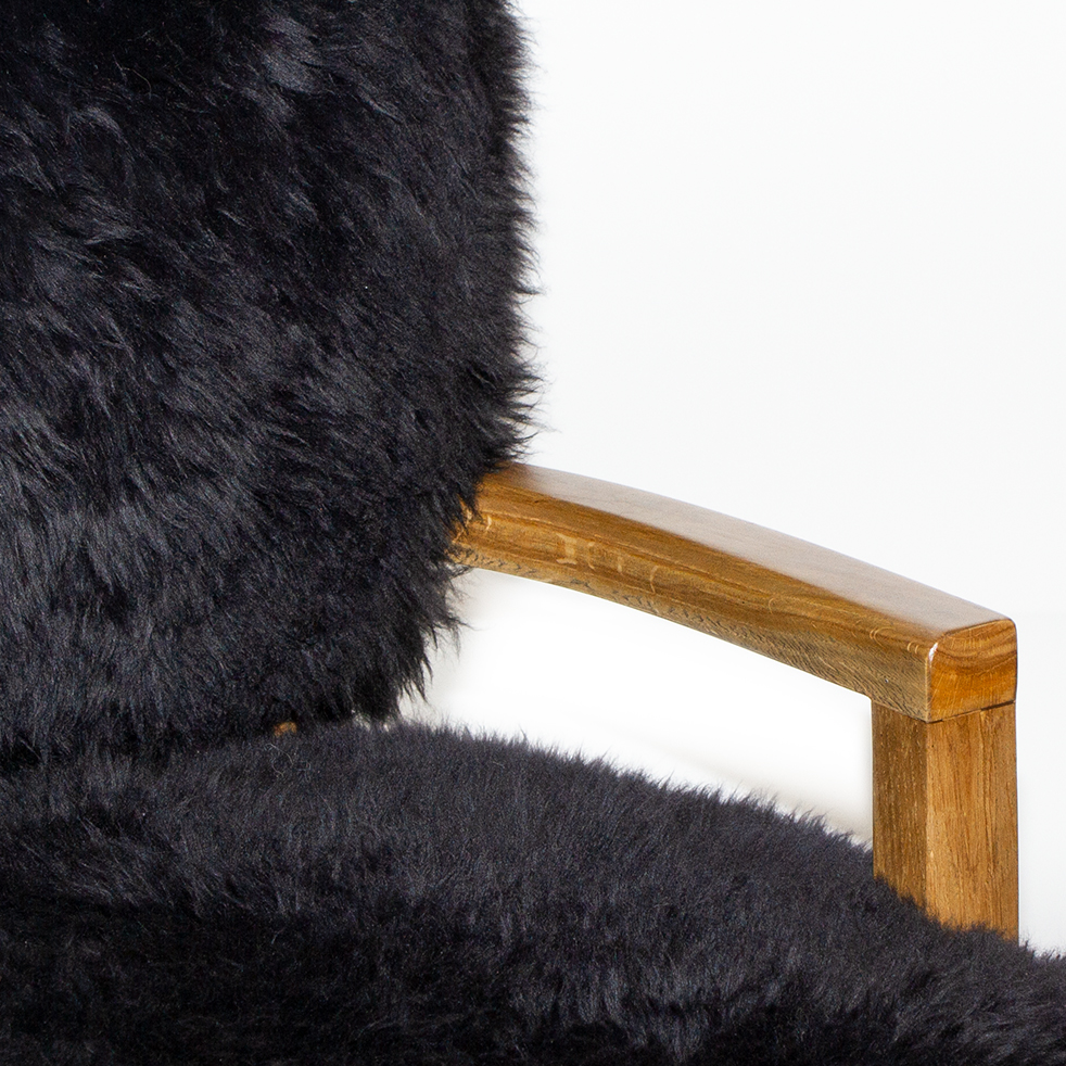 Rh sheepskin chair hot sale