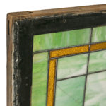 Leaded Glass Window Panel with Grapes in Distressed Frame - Image 3