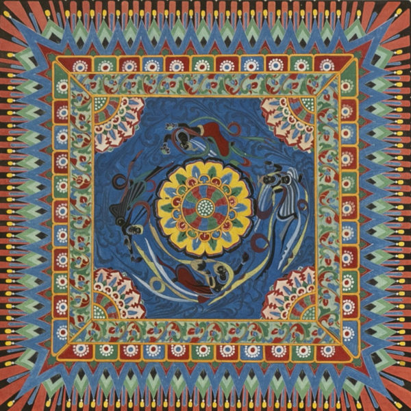 Original Mixed Media of Goddesses Circling a Mandala - Image 2