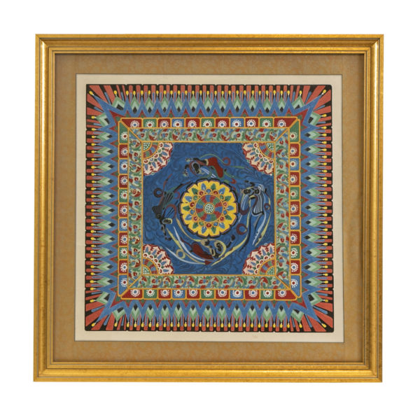 Original Mixed Media of Goddesses Circling a Mandala - Image 1