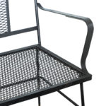 Vintage Wrought Iron Mesh Settee - Image 2