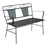 Vintage Wrought Iron Mesh Settee