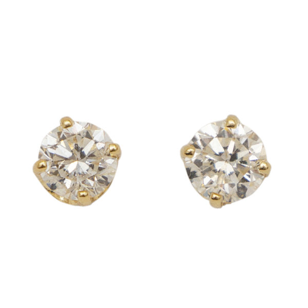 Diamond Stud Earrings in 14 Karat Gold - Image 1