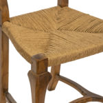 Set of 4 Queen Anne Style High Back Dining Chairs with Rush Seats - Image 3