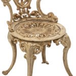 Pair of Antique White Painted Iron Garden Chairs - Image 3