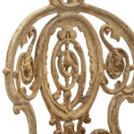 Pair of Antique White Painted Iron Garden Chairs - Image 2