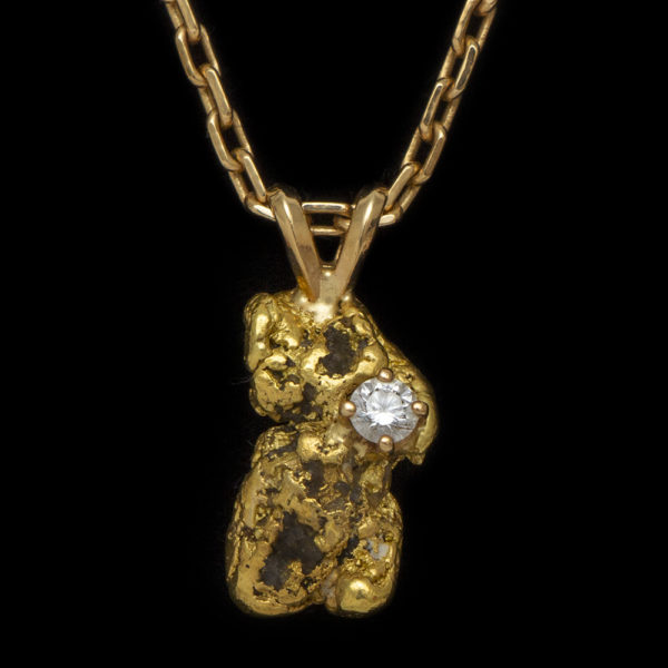 Diamond Pendant Necklace in 14 Karat Gold - Image 2