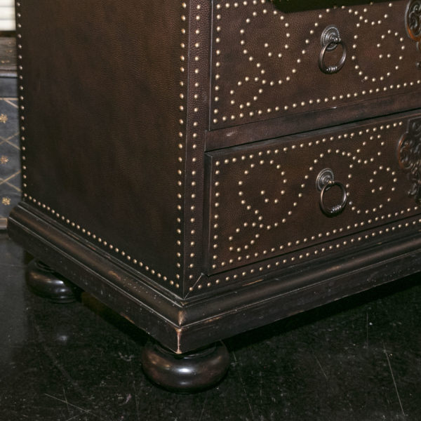 TOMMY BAHAMA Leather Wrapped Three Drawer Chest - Image 4