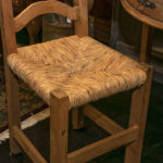 Pine Secretary Style Desk with Rush Seat Chair - Image 8