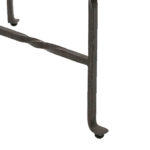 Triangular Wrought Iron and Beveled Glass Side Table - Image 3