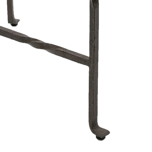 Triangular Wrought Iron and Beveled Glass Side Table - Image 3