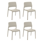 KNOLL Set of 4 Stacking “Spark” Chairs Designed by DON CHADWICK