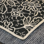 4’x6’ Black and White Crewelwork Tapestry - Image 4