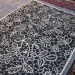 4’x6’ Black and White Crewelwork Tapestry - Image 2