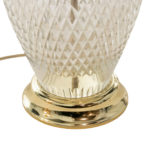 Pair of Crystal Urn Lamps on Silver Metal Bases - Image 3