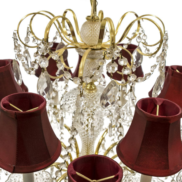 SCHONBEK Twelve Light Crystal and Brass Chandelier - Image 4
