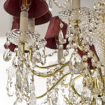 SCHONBEK Twelve Light Crystal and Brass Chandelier - Image 6