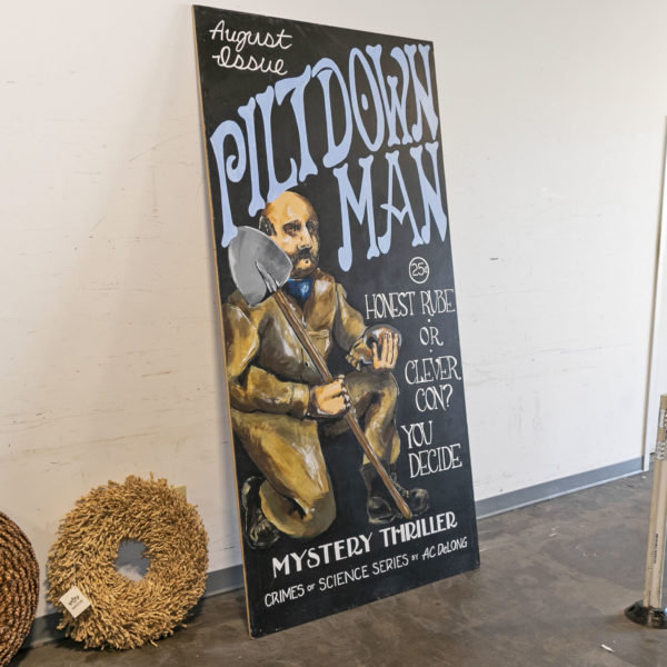 Original "Piltdown Man" Acrylic on Wood Panel - Image 4
