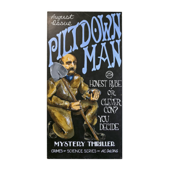 Original "Piltdown Man" Acrylic on Wood Panel - Image 1