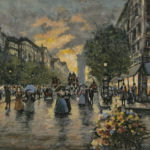 LE BLANC Parisian Street Scene Signed and Numbered Lithograph - Image 2