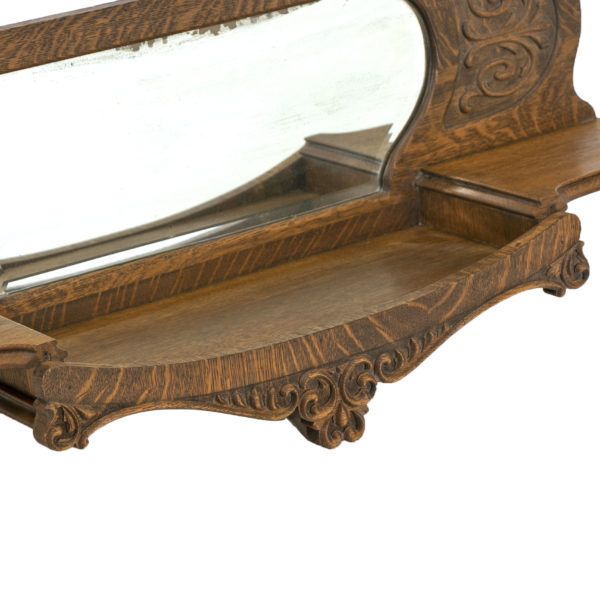 Antique Quarter Sawn Oak Shelf Circa Early 1900s - Image 3