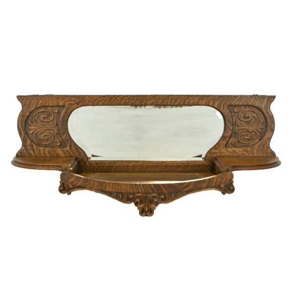 Antique Quarter Sawn Oak Shelf Circa Early 1900s - Image 1