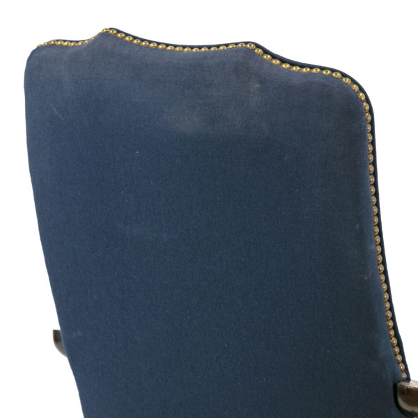 HICKORY CHAIR Navy Upholstered Gooseneck Armchair - Image 5