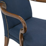 HICKORY CHAIR Navy Upholstered Gooseneck Armchair - Image 2