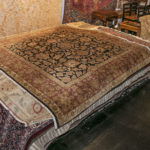 8’x 8’ Handmade Platinum Jaipur Palace Wool Rug - Image 5