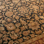 8’x 8’ Handmade Platinum Jaipur Palace Wool Rug - Image 3