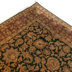 8’x 8’ Handmade Platinum Jaipur Palace Wool Rug