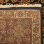 8’x 8’ Handmade Platinum Jaipur Palace Wool Rug - Image 6