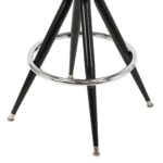 Pair of Chartreuse Vinyl Bar Stools with Tufted Backs - Image 5