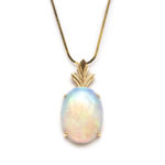 Opal Pendant Necklace in 14 Karat Gold