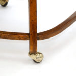 Set of 4 Vintage Barrel Cane Back Chairs on Casters - Image 4