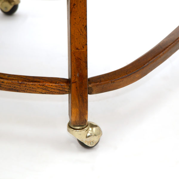 Set of 4 Vintage Barrel Cane Back Chairs on Casters - Image 4