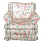 Vintage KEY CITY FURNITURE Floral Swivel Chair - Image 6