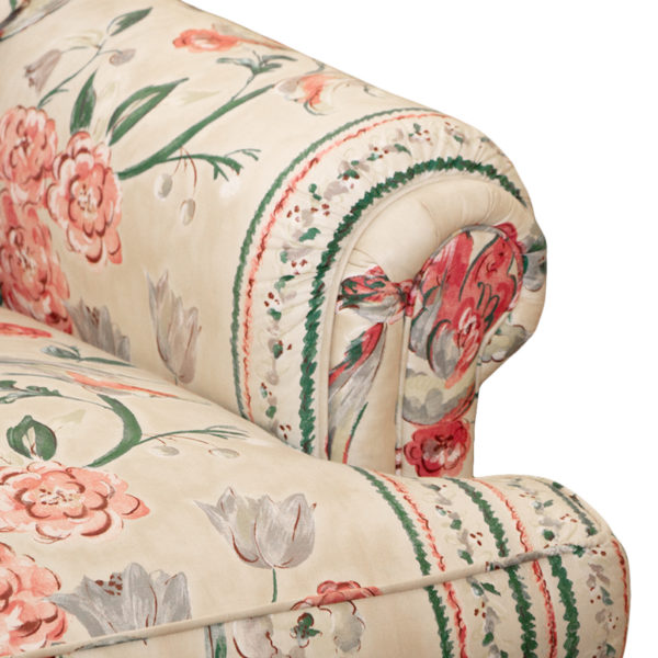 Vintage KEY CITY FURNITURE Floral Swivel Chair - Image 4