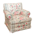 Vintage KEY CITY FURNITURE Floral Swivel Chair