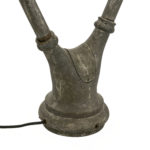 Antique Street Post Lamp Converted to Table Lamp with Glass Shade - Image 4