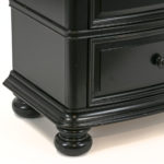 AMERICAN SIGNATURE Black Finish Nightstand - Image 4